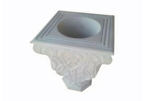 2.5 ft White Stone Flower Pot